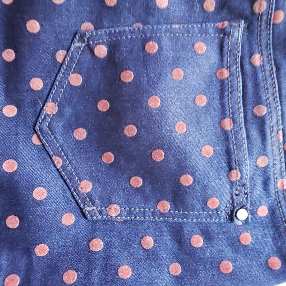 PILCRO and the Letterpress Coral Polka Dot Skirt Size 28 - Picture 4 of 10